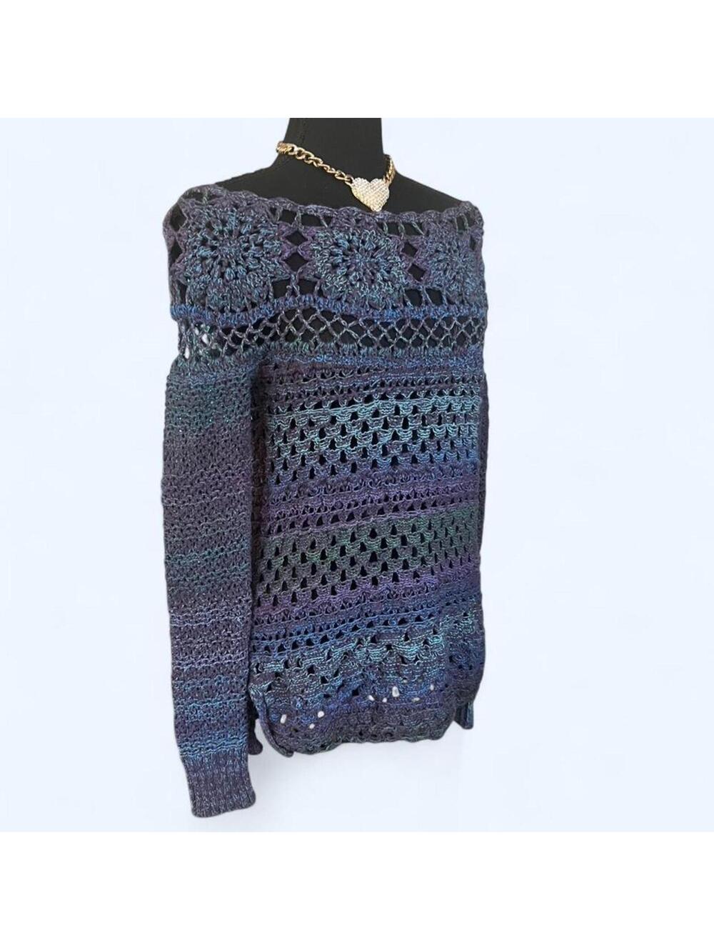Vintage Y2K Free People Crochet Boho Fairycore Festival Top size extra small 🦋 - Picture 3 of 7